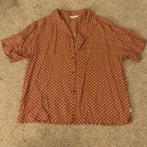 Vans Short Sleeve Floral Button Up